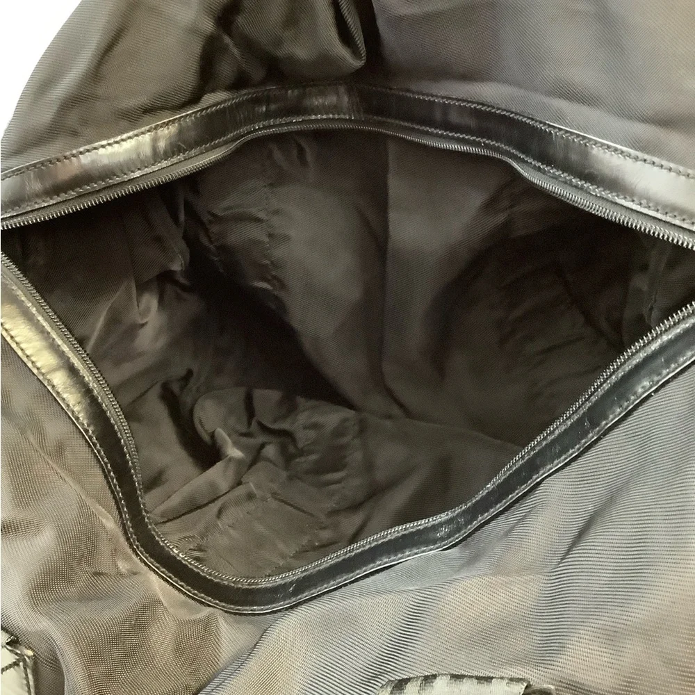 GUC Gucci Canvas Black Duffle Men's Travel Bag